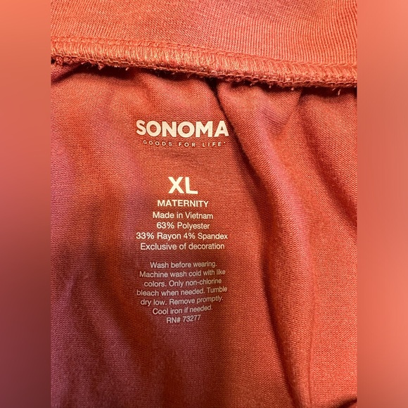 Sonoma Maternity Mauve Jewel Square Neck Top NWT Size XL Maternity - Picture 6 of 10